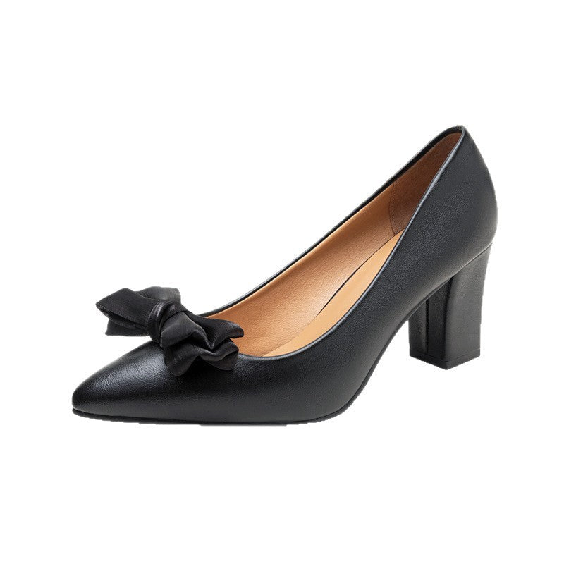 Damen High Heel Pumps mit dekorativer Schleifenapplikation