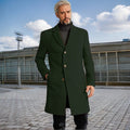Herren Eleganter Langmantel mit modischen Knöpfen und hochwertigem Stoff R&B