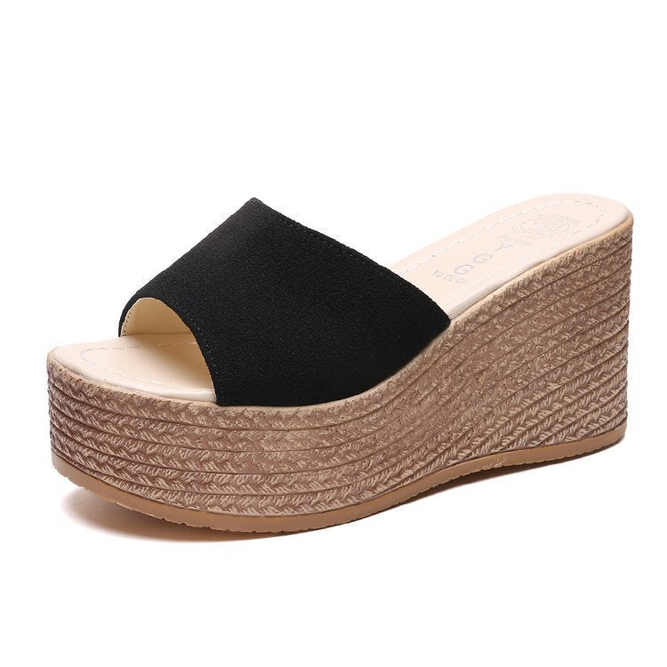 Damen Wedge-Pantoletten mit weichem Obermaterial und bequemer Sohle R&B