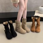 Damen Elegante Stiefel mit modischem Riemendesign und bequemer Passform R&B