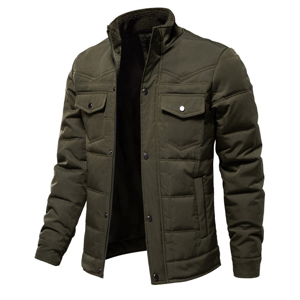 Herren Winterjacke mit gefüttertem Kragen und praktischen Taschen R&B
