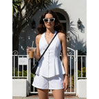 Damen Elegantes Kombi-Outfit mit peplum Schnitt und Knopfdetails R&B