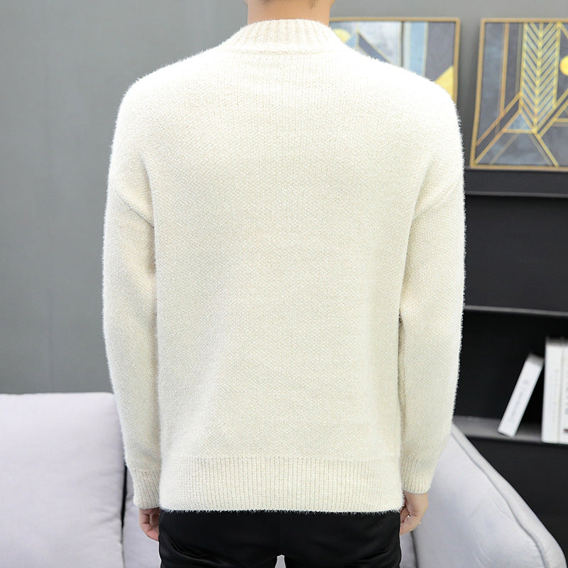 Herren warmer Rollkragenpullover aus weichem Strick