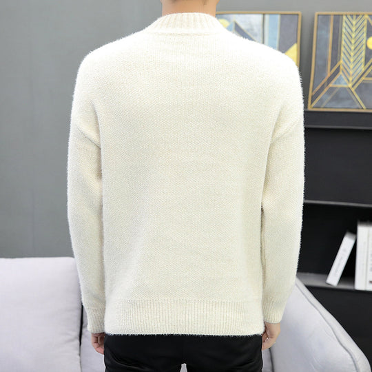 Herren warmer Rollkragenpullover aus weichem Strick R&B