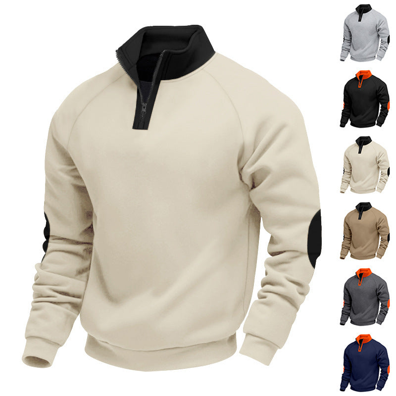 Herren Sportpullover mit hochwertigem Stehkragen R&B