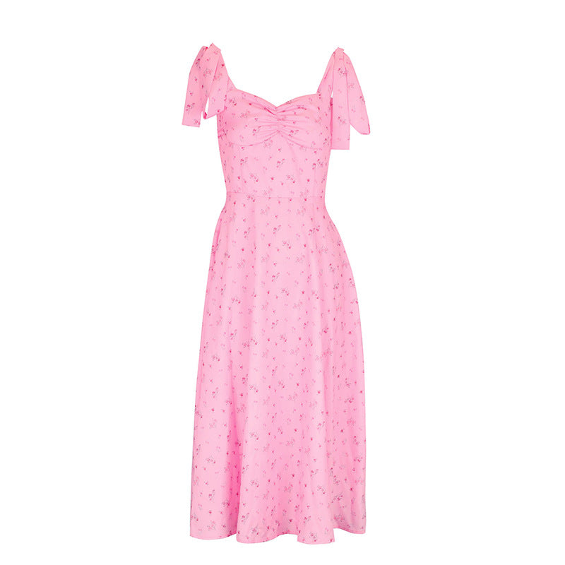 Damen Maxikleid mit verstellbaren Trägern und floralem Design R&B