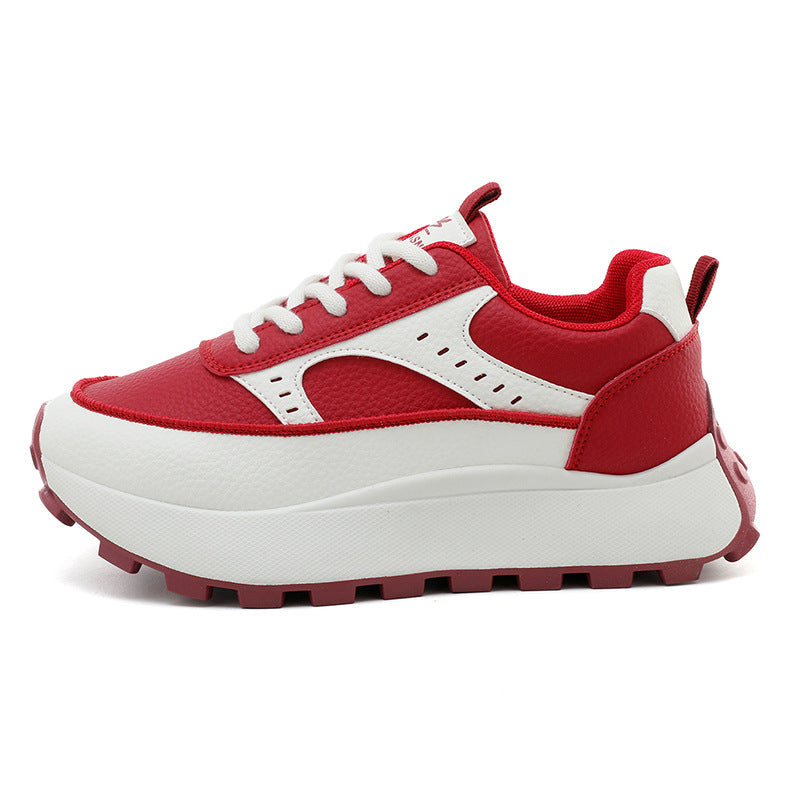 Damen Plattform-Sneaker mit modischem Obermaterial und rutschfester Sohle R&B