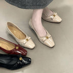 Damen elegante Ballerinas mit dekorativer Schleife und komfortablem Fußbett R&B
