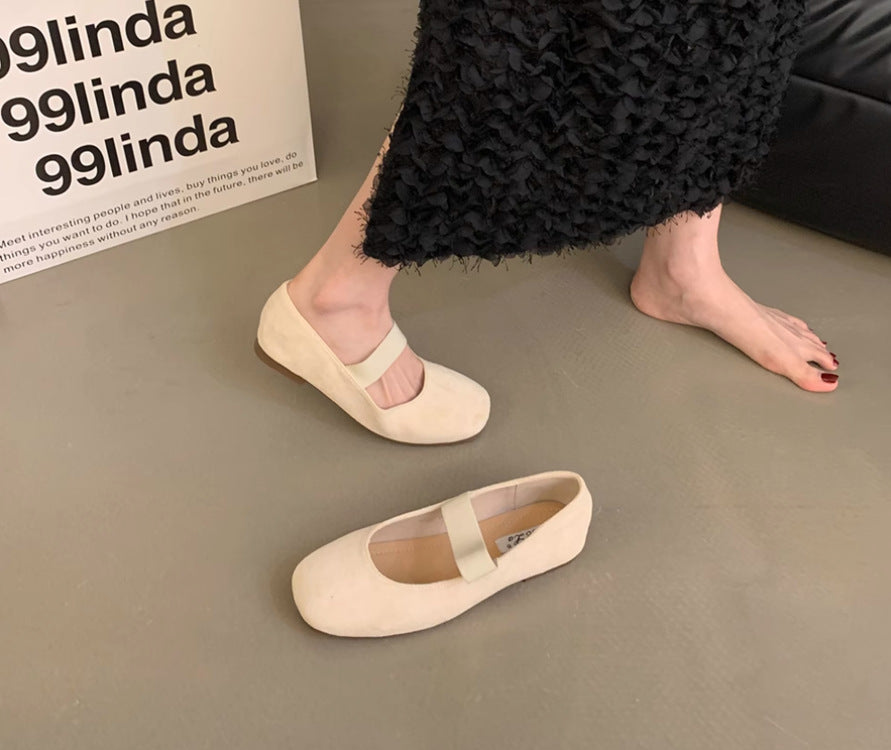 Damen elegante Ballerinas mit modischem Riemchen R&B