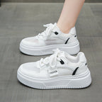 Damen Plattform Sneakers mit atmungsaktiver Mesh-Oberfläche und trendigem Design R&B