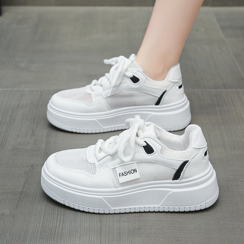 Damen Plattform Sneakers mit atmungsaktiver Mesh-Oberfläche und trendigem Design R&B