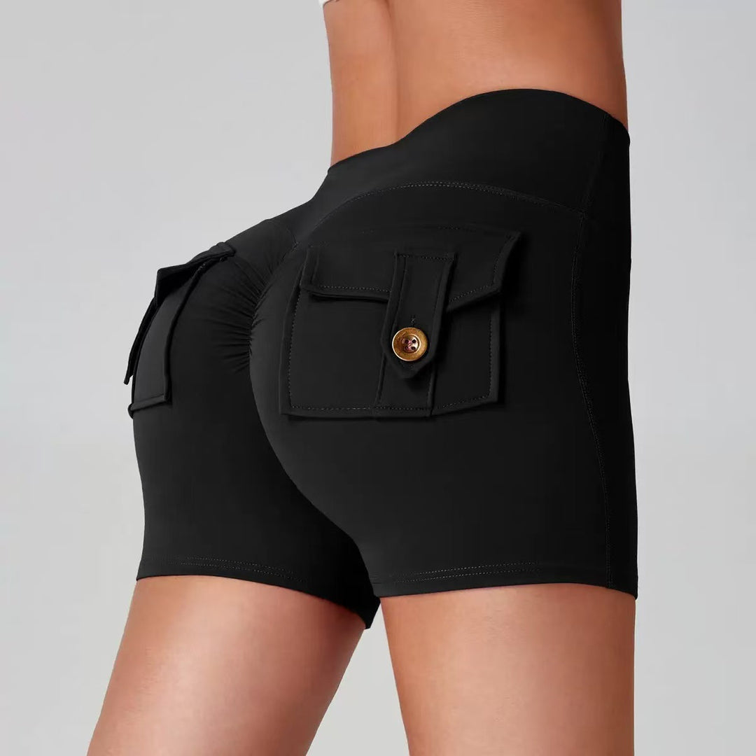 Damen Sportliche Shorts mit dekorativen Taschen und elastischem Bund R&B