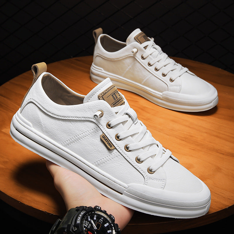 Damen Sneaker mit robustem Lederobermaterial und flexibler Laufsohle