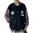 Herren Collegejacke mit praktischen Taschen und Stickereien