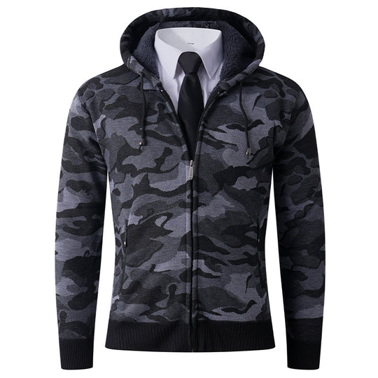 Herren modische Kapuzenjacke mit stylischem Camouflage-Design R&B