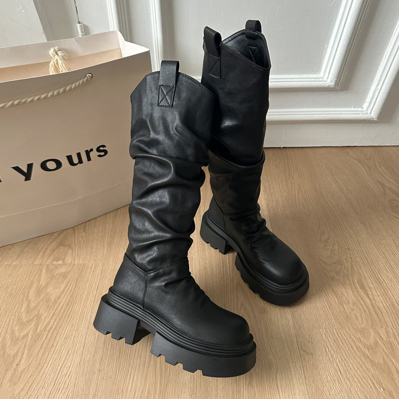 Damen Hohe Stiefel mit weichem Obermaterial und robuster Sohle R&B