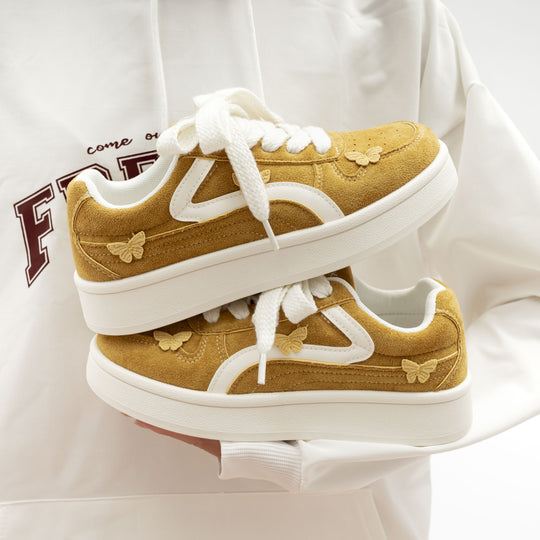 Damen Sneakers mit filigranem Schmetterlingsdesign und sportlicher Profilsohle R&B