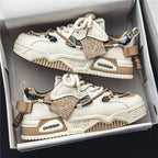 Damen modische Sneakers mit Kunstleder und auffälligen details R&B