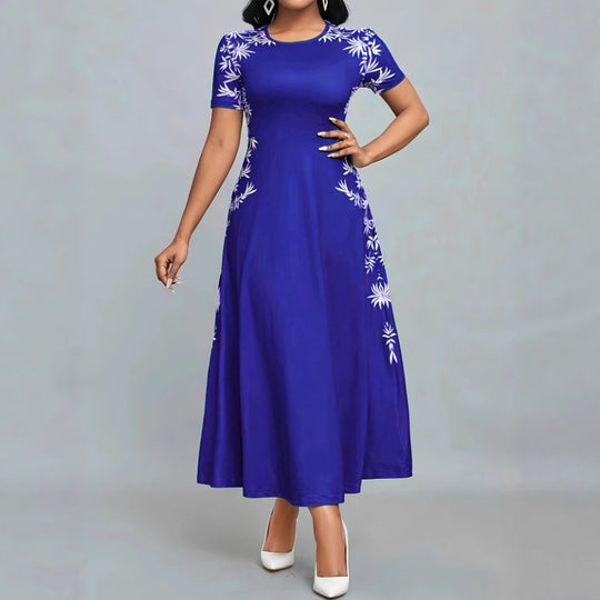 Damen Elegantes Maxikleid mit floralen Stickereien R&B
