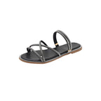 Damen Glamouröse Slide-Sandalen mit funkelnden Riemen und komfortablem Fußbett R&B