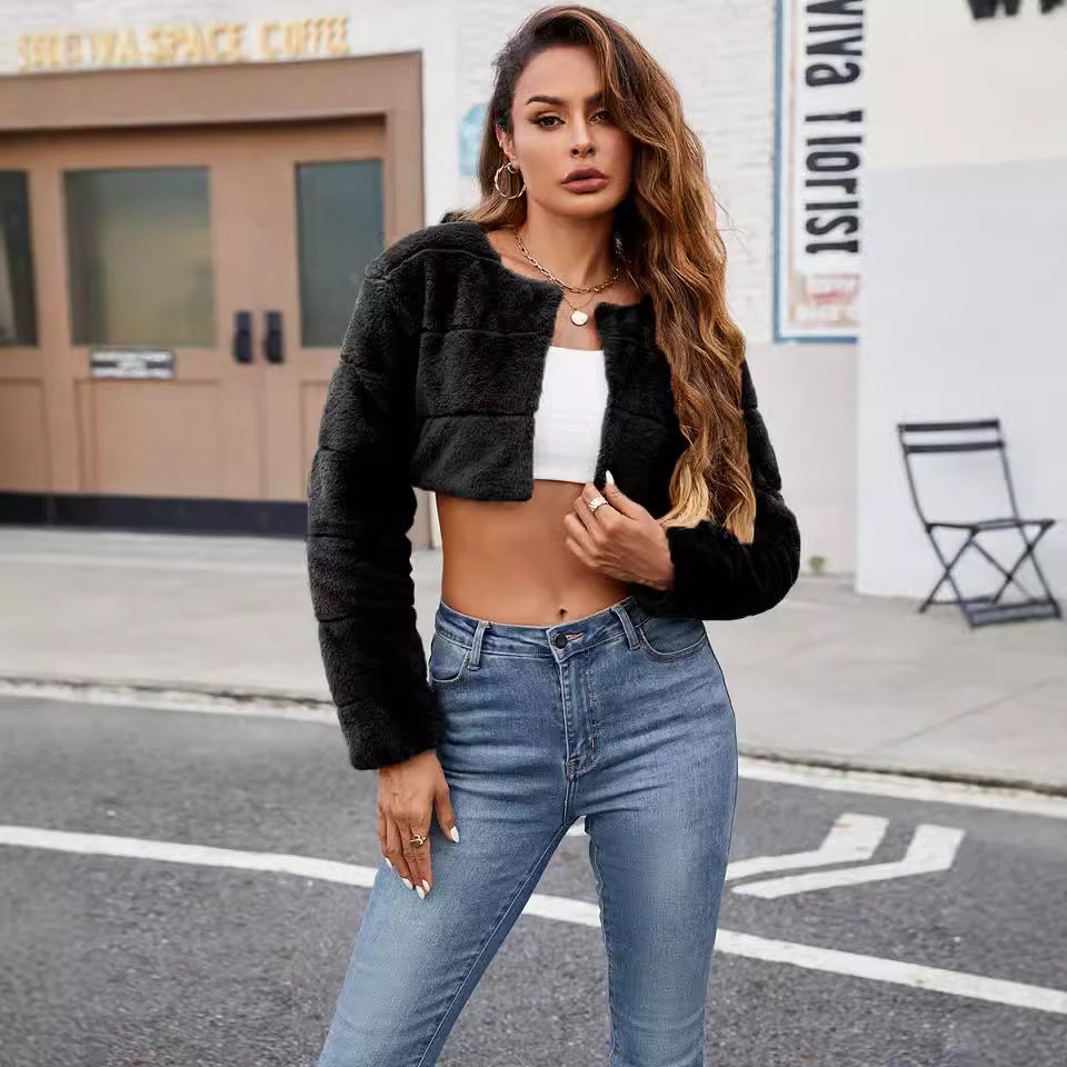 Damen Kurzjacke aus weichem Fleece R&B