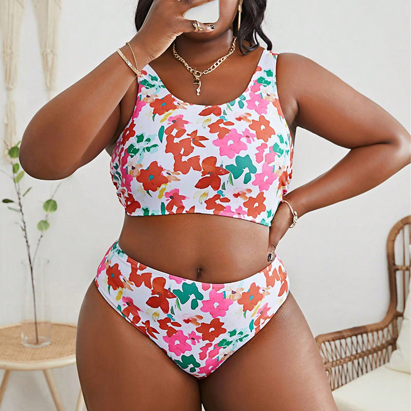 Damen Bikini-Set mit cropped Oberteil und hohem Bund R&B