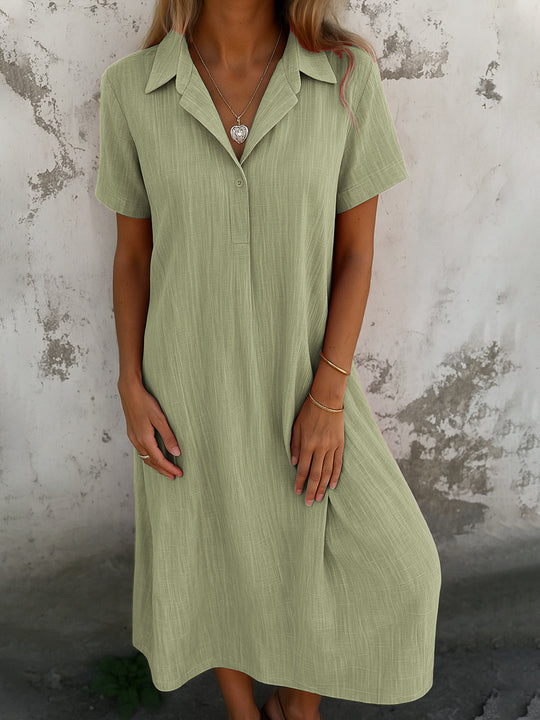 Damen Hemdkleid aus leichtem Stoff mit Knopfdetails R&B