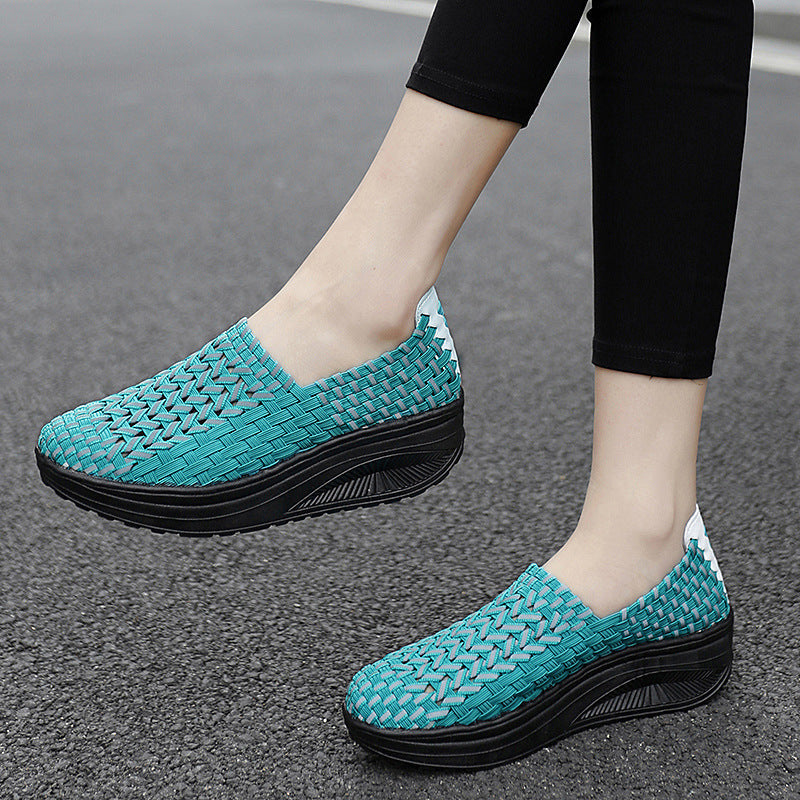 Damen Atmungsaktive Slip-On Sneakers mit flexiblem Obermaterial und dämpfender Sohle