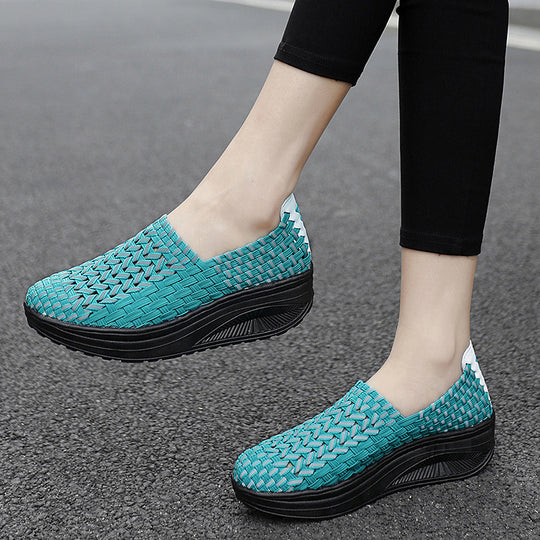Damen Atmungsaktive Slip-On Sneakers mit flexiblem Obermaterial und dämpfender Sohle R&B