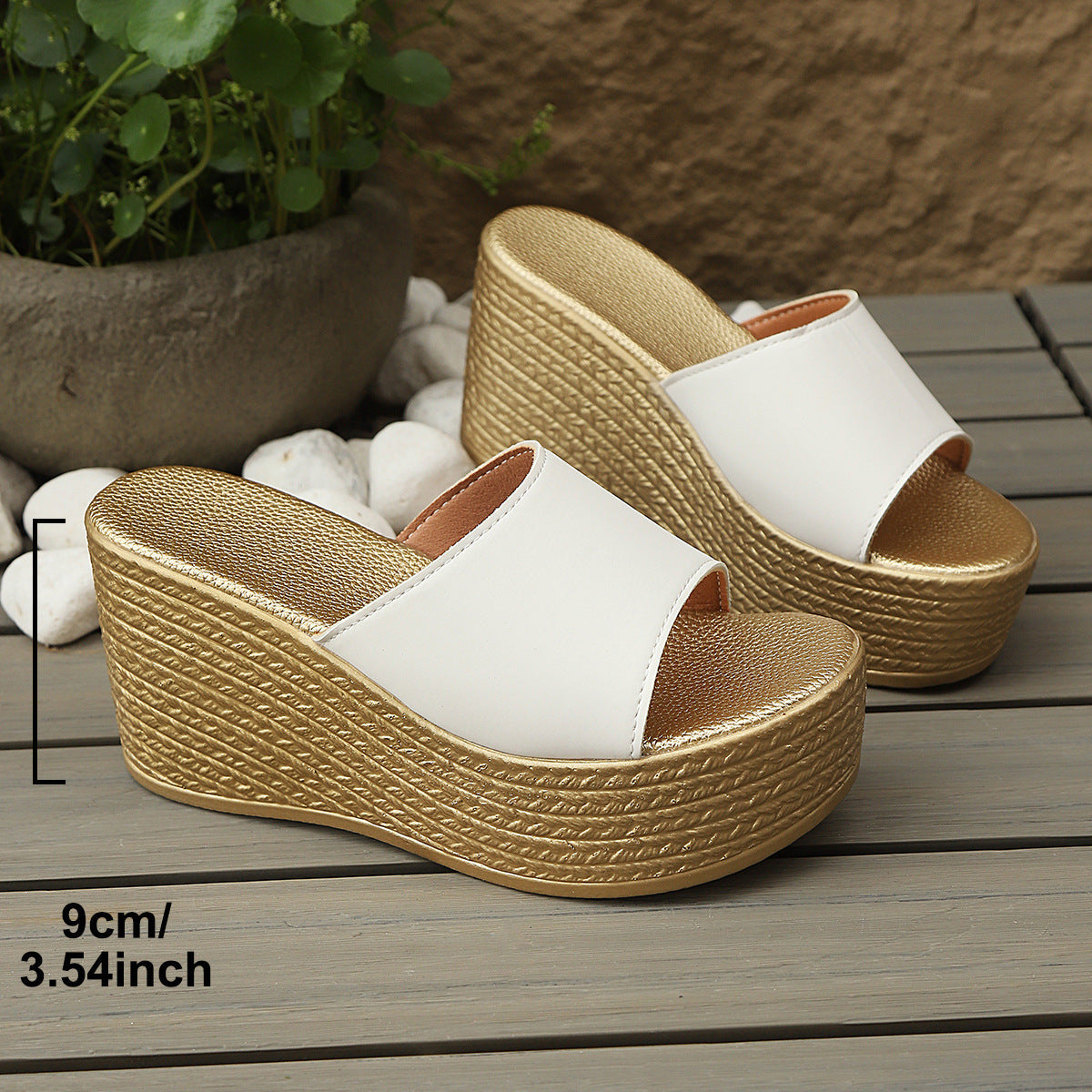 Damen Wedge-Pantoletten mit elegantem Design und komfortablem Fußbett