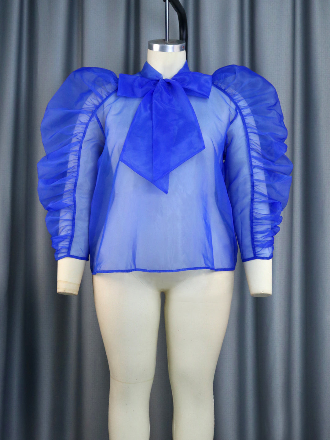 Damen elegantes Oberteil mit voluminösen Rüschenärmeln R&B