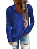 Damen Zip-Hoodie mit strukturiertem Rippdesign und durchgehendem Reißverschluss R&B