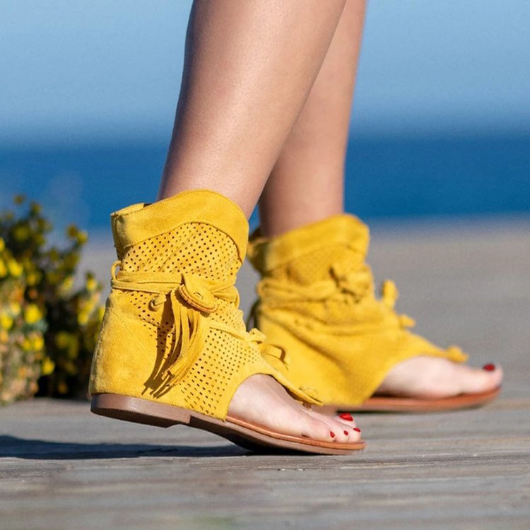 Damen modische Clogs mit atmungsaktiver Perforation und trendiger Schnürung R&B
