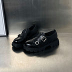 Damen Elegante Schnürschuhe mit modischen Schnallen und rutschfester Gummisohle R&B