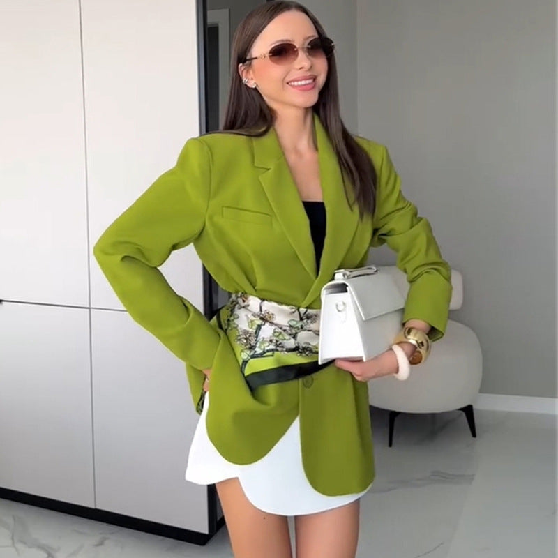 Damen moderner Blazer mit Gürteldetails R&B