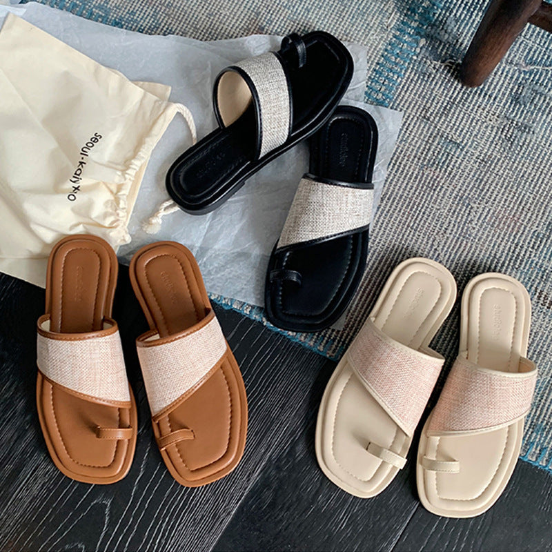 Damen Komfortable Zehenschuhe mit modischem Riemendesign und atmungsaktivem Obermaterial R&B
