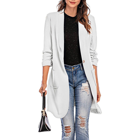 Damen Stretchiger Blazer mit modernem Schnitt und Taschen R&B