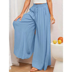 Damen Weit geschnittene Sommerhose mit elastischem Bund und praktischen Taschen R&B