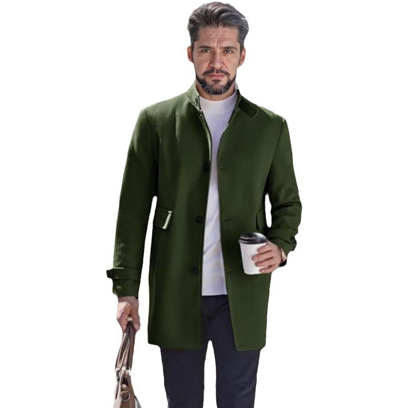 Herren modischer Freizeitmantel mit praktischen Taschen und elegantem Schnitt R&B