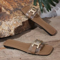 Damen Elegante und schicke Mules mit dekorativem Schnallen-Detail R&B
