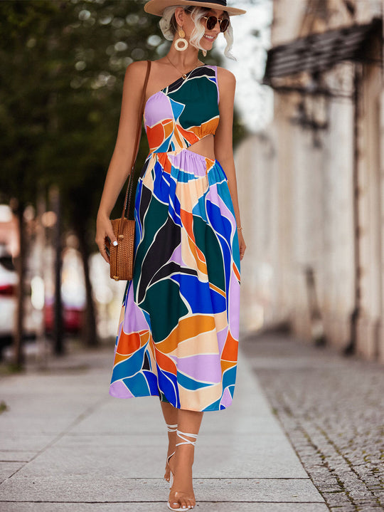 Damen Sommerliches Blumenkleid mit voluminösen Rüschendetails und komfortablem Schnitt R&B