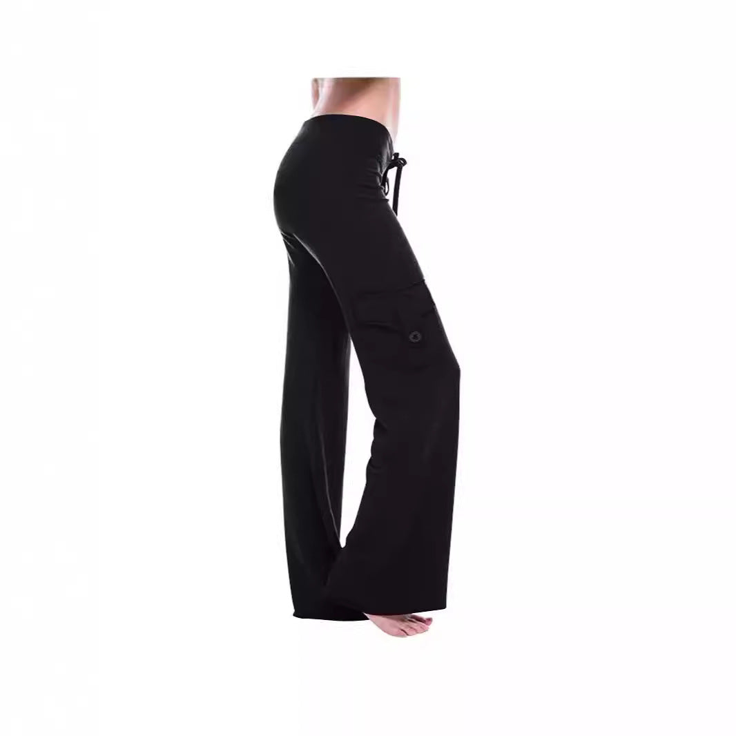 Damen Bequeme Freizeithose mit seitlichen Taschen und elastischem Bund R&B