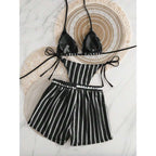 Damen Triangel-Bikini mit luftiger Rüschenshorts R&B