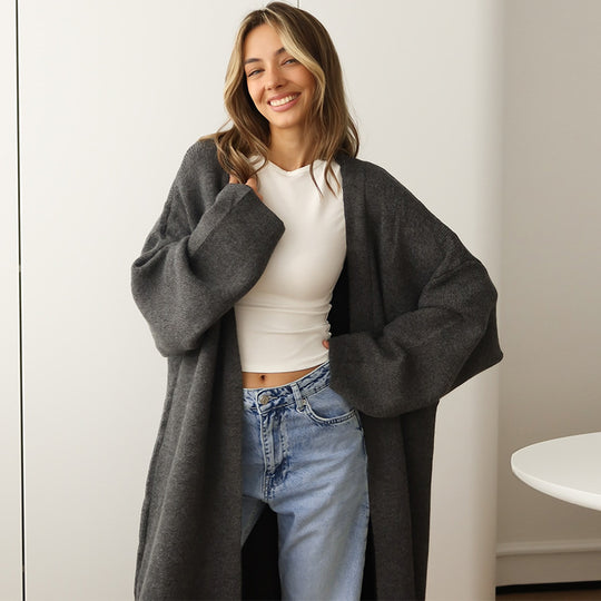 Damen Oversize-Strickmantel R&B