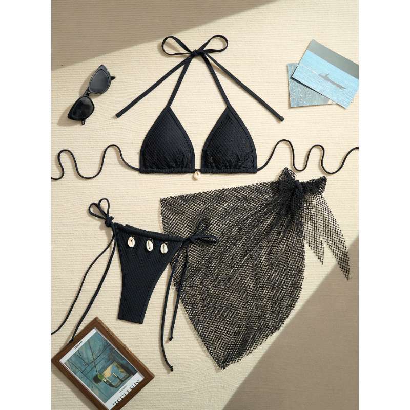Damen Triangel-Bikini mit Netzdesign R&B