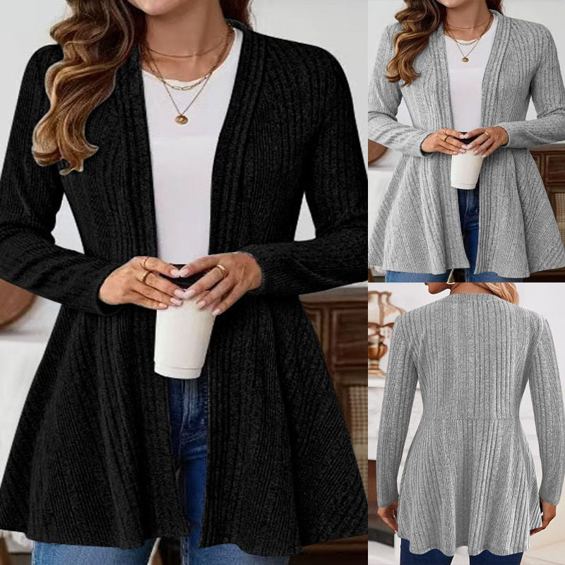 Damen Strickjacke mit lässigem Schnitt und schmeichelndem V-Ausschnitt R&B
