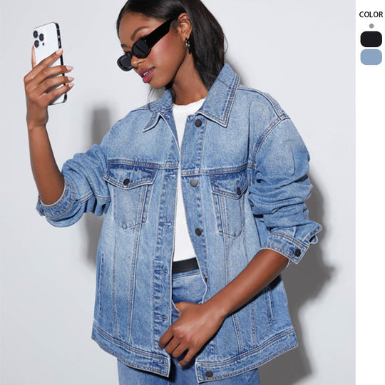 Damen oversized Jeansjacke R&B