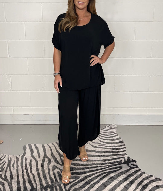 Damen Elegantes und legeres Zweiteiliges Set aus luftigem Leinenmaterial R&B