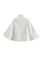 Damen elegante Umhangjacke aus strukturiertem GewR&Be R&B
