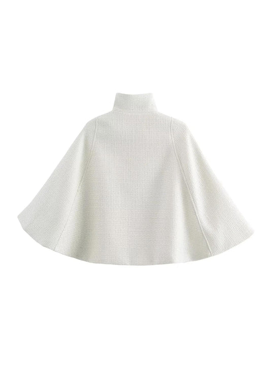 Damen elegante Umhangjacke aus strukturiertem Gewebe R&B